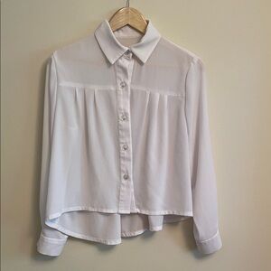 White Cropped Blouse